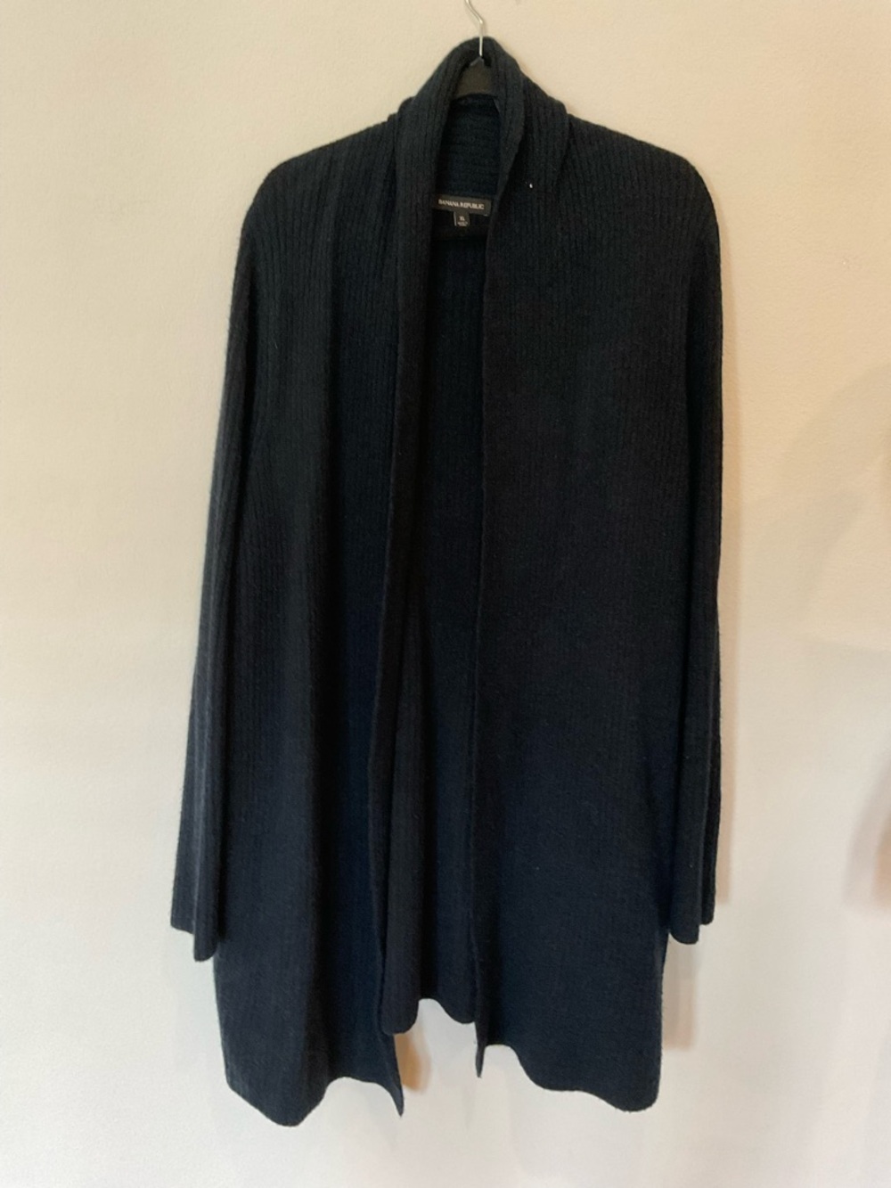 Banana Republic Navy Open Front Ribbed Cardigan XL